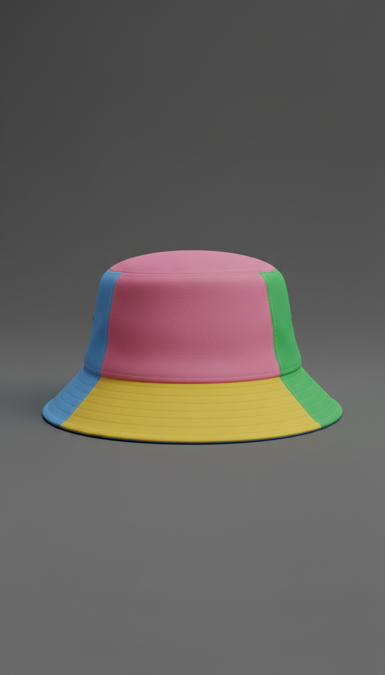 Sombrero bucket bloques de color